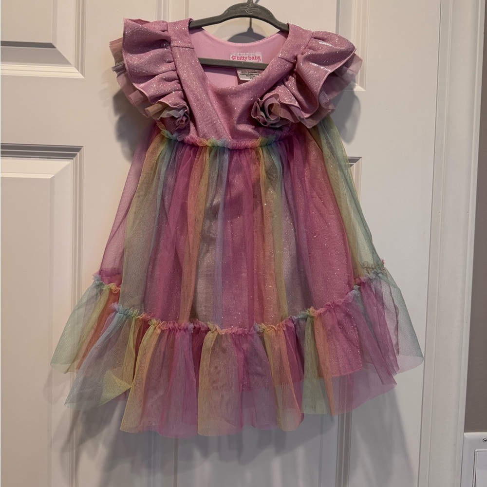 American Girl Pink Sparkle Party Dress